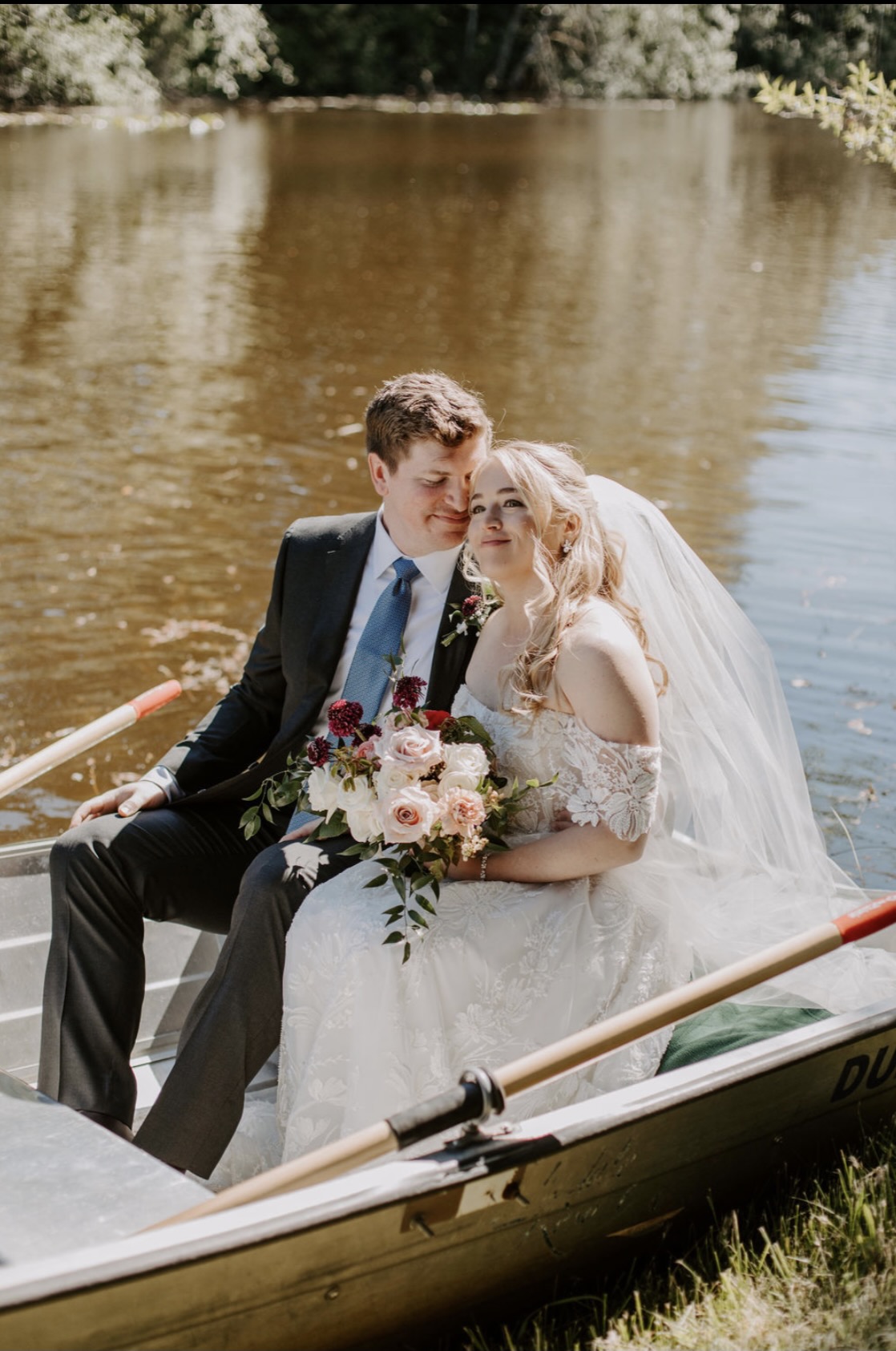 wedding shot on lake